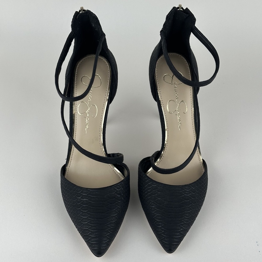 Jessica Simpson Piepper Women's Shoes Black Animal Print D'Orsay Size 9